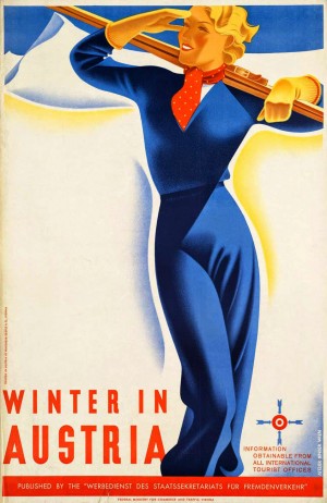 Winter in Australia travel poster